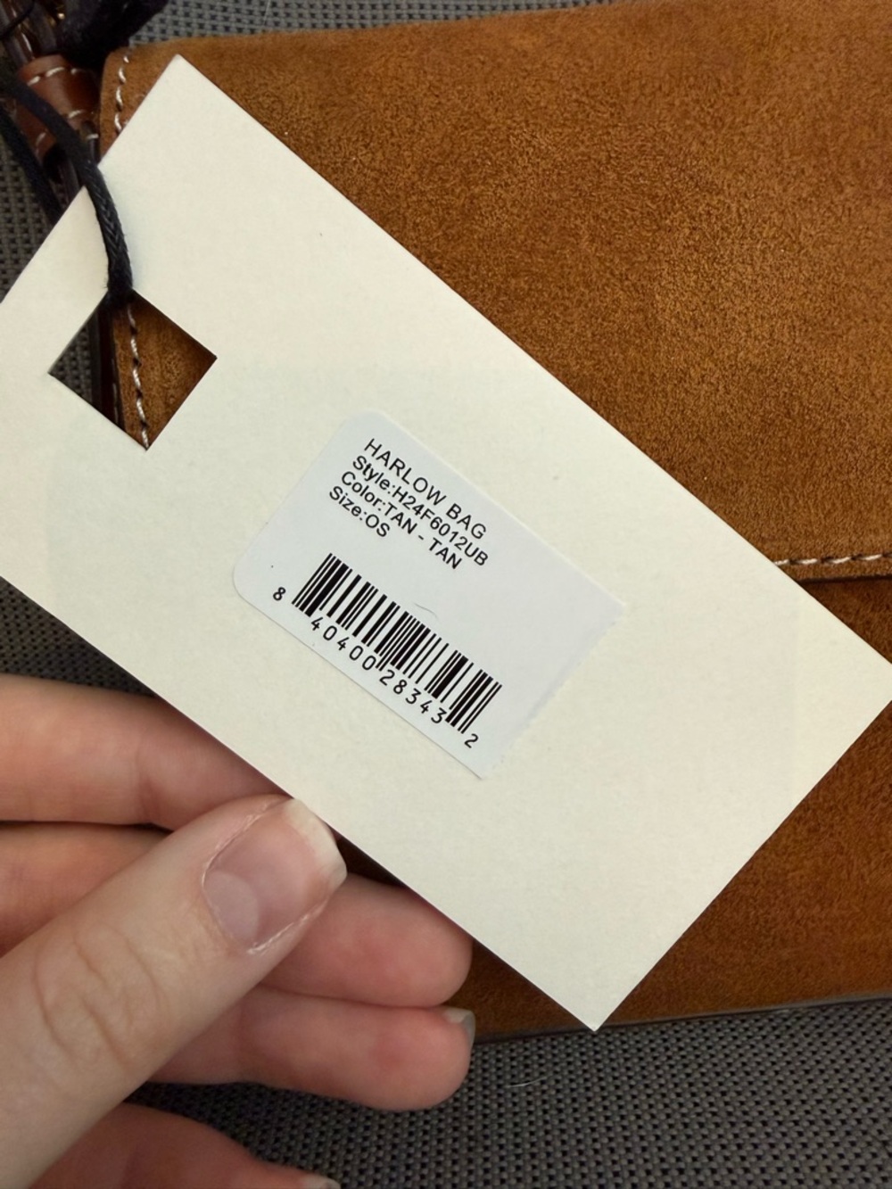 STAUD HARLOW BAG TAN SUEDE - Picture 6 of 9